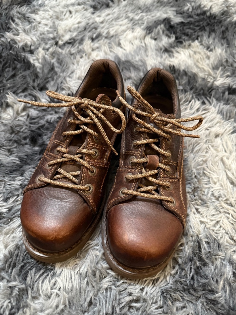 CAT Caterpillar Steel Toe Shoes Brown 9.5 Women